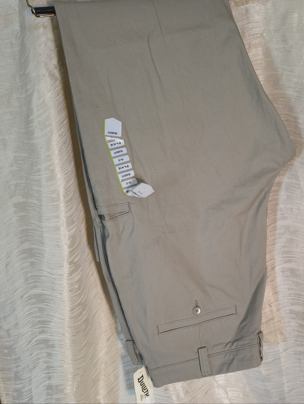 NWT Duluth Men's Ballroom Khakis 40 X 32, RELAX Fit Work Pants, Tan Chinos